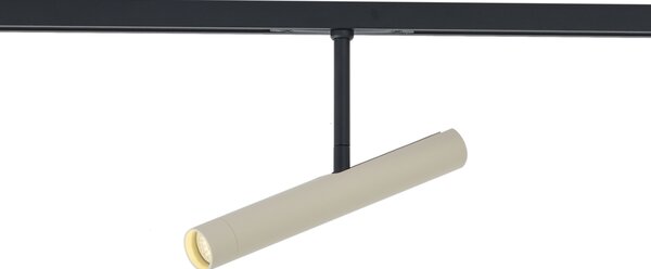 Moderný reflektor béžový s čiernou farbou pre 1-fázový koľajnicový systém - Slimline Avery