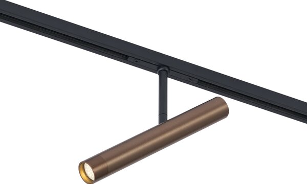 Moderný tmavý bronzový reflektor pre 1-fázový koľajnicový systém - Slimline Avery