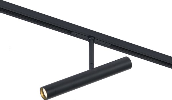 Moderný reflektor čierny pre 1-fázový koľajnicový systém - Slimline Avery