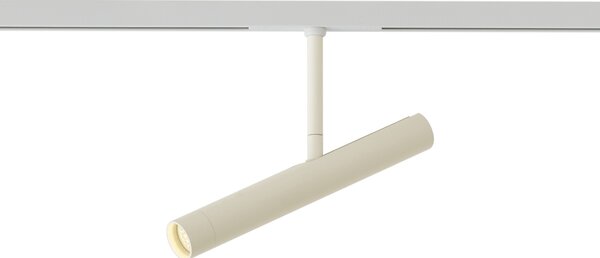 Moderný reflektor béžový s bielou farbou pre 1-fázový koľajnicový systém - Slimline Avery