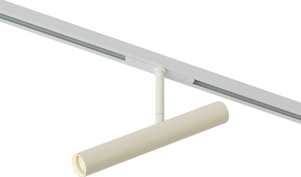 Moderný reflektor béžový s bielou farbou pre 1-fázový koľajnicový systém - Slimline Avery