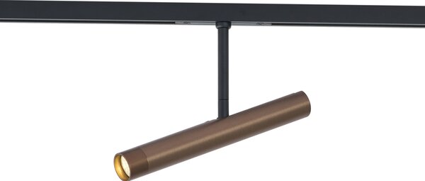Moderný tmavý bronzový reflektor pre 1-fázový koľajnicový systém - Slimline Avery