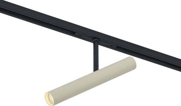 Moderný reflektor béžový s čiernou farbou pre 1-fázový koľajnicový systém - Slimline Avery