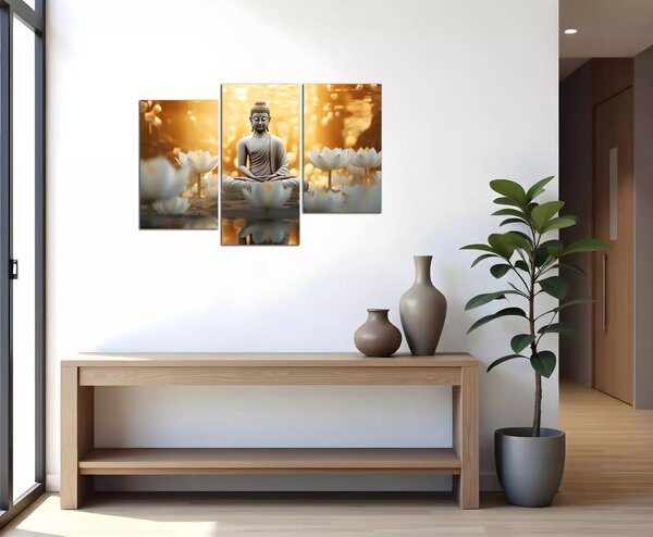 Obraz na plátne Budha a lotosy