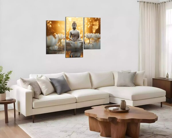 Obraz na plátne Budha a lotosy