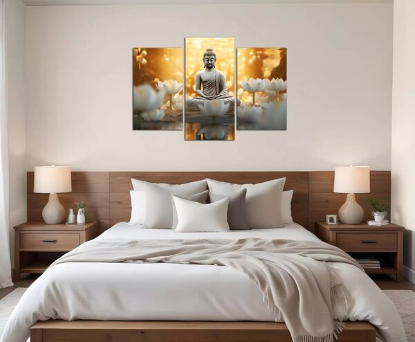 Obraz na plátne Budha a lotosy