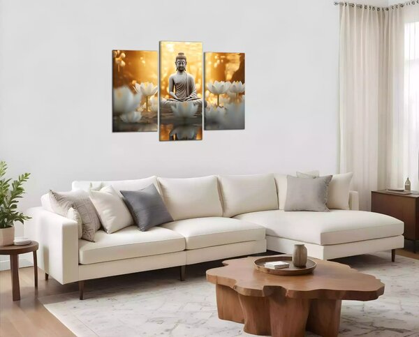 Obraz na plátne Budha a lotosy