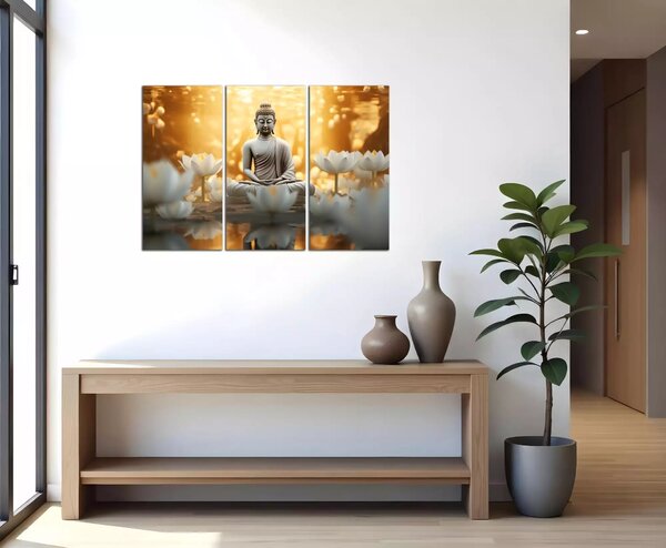 Obraz na plátne Budha a lotosy