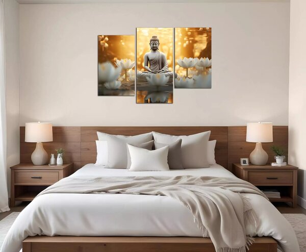 Obraz na plátne Budha a lotosy