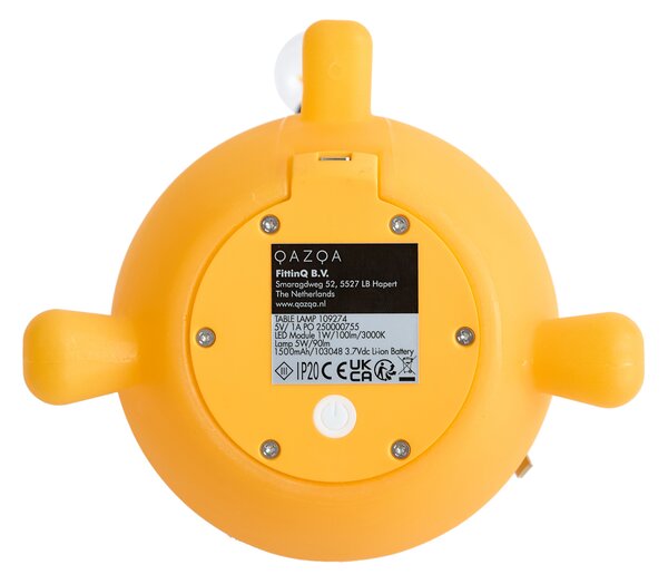Moderná stolná lampa žltá vrátane LED nabíjateľná - Bulby