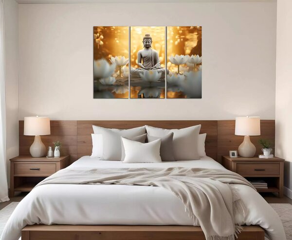 Obraz na plátne Budha a lotosy