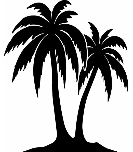 Vyrezávaný obraz na stenu palmy - TROPICAL | SENTOP PR0428 plywood