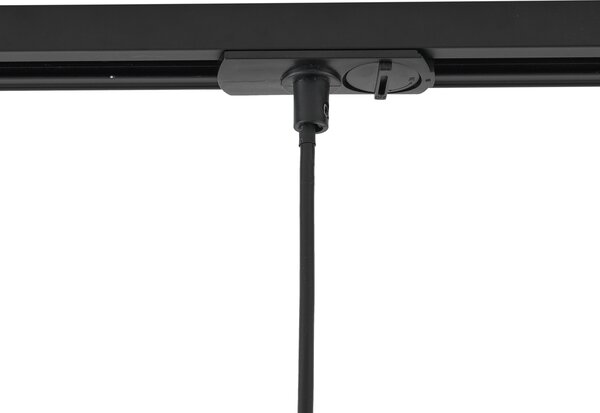 Moderné závesné svietidlo béžové s čiernou farbou pre koľajnicový systém 1-fázový GU10 70mm - Iconic Holt