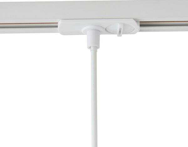 Moderné závesné svietidlo béžové s bielou farbou pre koľajnicový systém 1-fázové GU10 70mm - Iconic Holt
