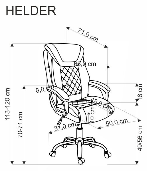 Halmar Kancelárske kreslo HELDER čierne