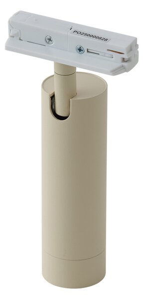 Moderný reflektor béžový s bielym adaptérom pre 1-fázový koľajnicový systém GU10 35mm - Iconic Jeana Luxe