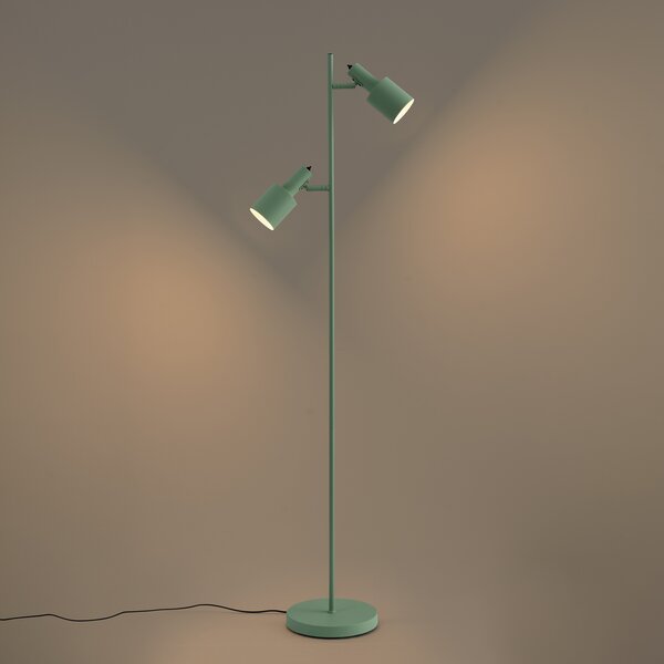 Moderná stojaca lampa modrá 2-svetelná - Stijn