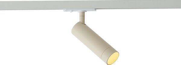 Moderný reflektor béžový s bielym adaptérom pre 1-fázový koľajnicový systém GU10 35mm - Iconic Jeana Luxe