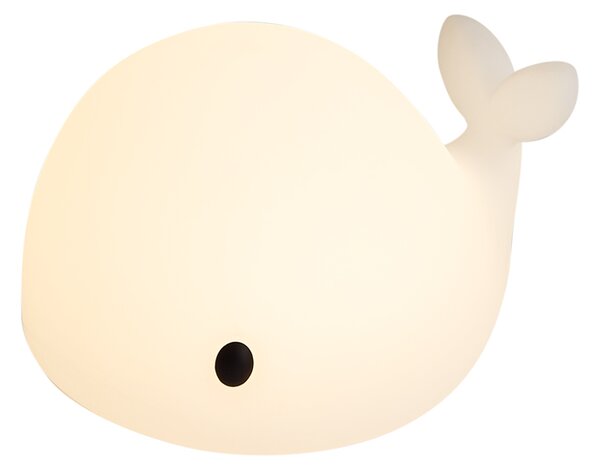 Stolná lampa biela 30 cm vrátane LED stmievateľná IP54 nabíjateľná - Baby Whale
