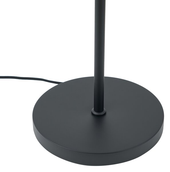 Dizajnová stojacia lampa čierna s dymovým sklom 2-svetlá - Brianna