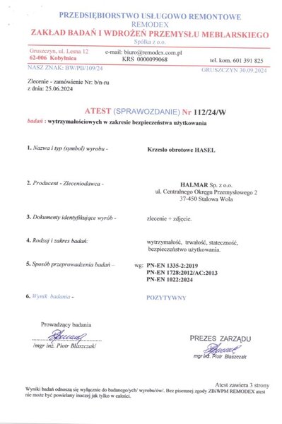 Halmar Kancelárska stolička HASEL čierna/sivá