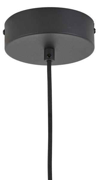 Art Deco závesná lampa čierna s dymovým a čírym sklom 3-svetlá vrátane LED - Lizzy