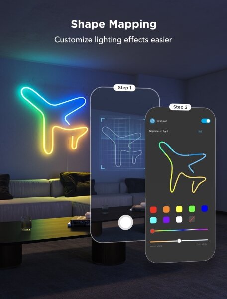 Govee - Neon 2 MATTER ohybný LED pásik 5m RGBIC Wi-Fi IP67