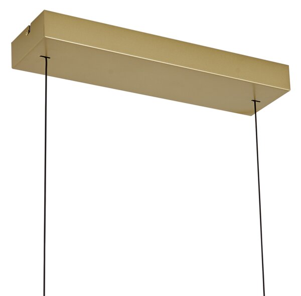 Moderné závesné svietidlo mosadzné s čírym sklom vrátane LED Easylift - Catch