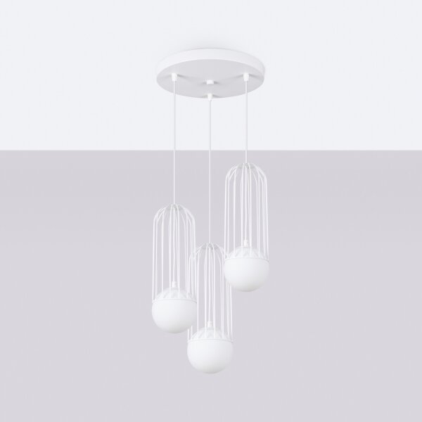 Sollux SL.1335 - Luster na lanku BRINA 3xG9/8W/230V biela