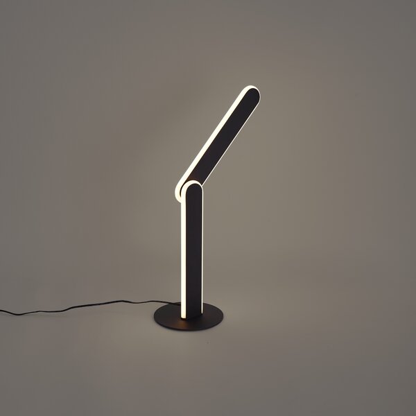 Dizajnová stolná lampa čierna vrátane LED s 3-stupňovým stmievaním - Gate
