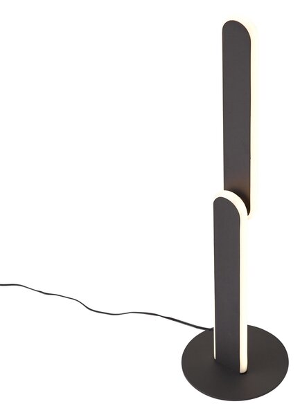 Dizajnová stolná lampa čierna vrátane LED s 3-stupňovým stmievaním - Gate