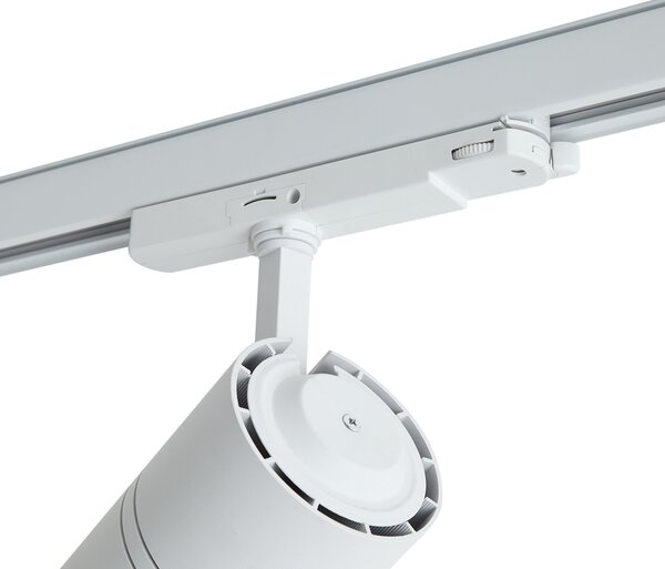 Moderné koľajnicové bodové svietidlo biele pre 3-fázovú koľajnicu vrátane LED - 3-Phase Ruler