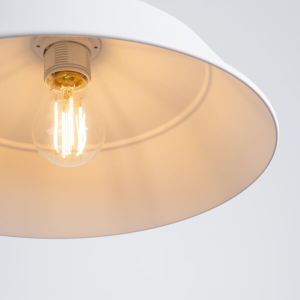 Sollux SL.1321 - Luster na lanku FANO 1xE27/15W/230V pr. 34 cm biela