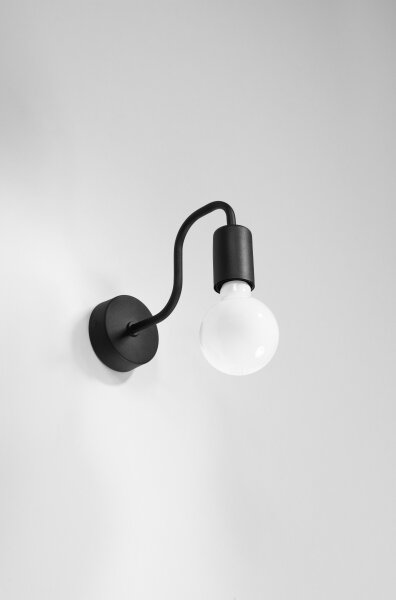 Sollux SL.1445 - Nástenná lampa VECTOR 1xE27/15W/230V čierna
