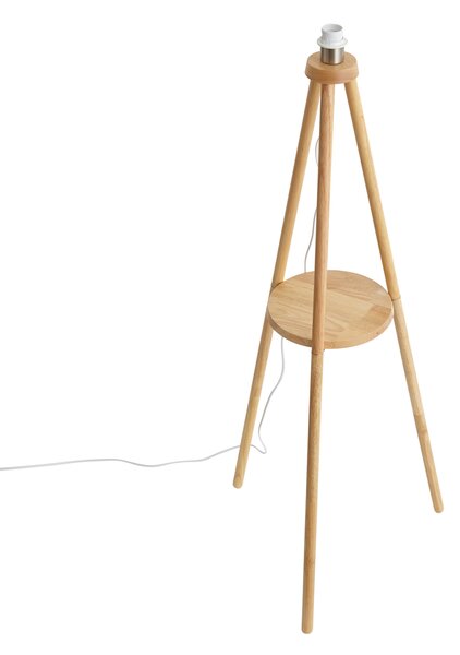 Škandinávska stojacia lampa s trojnožkou drevená - Lou