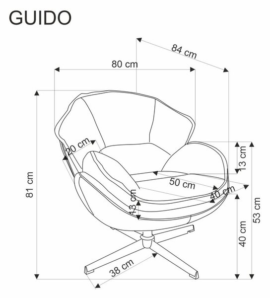 Halmar Kreslo GUIDO béžové