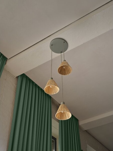 Ledvance - Luster na lanku DECOR RAFFIA 3xE27/15W/230V rafia