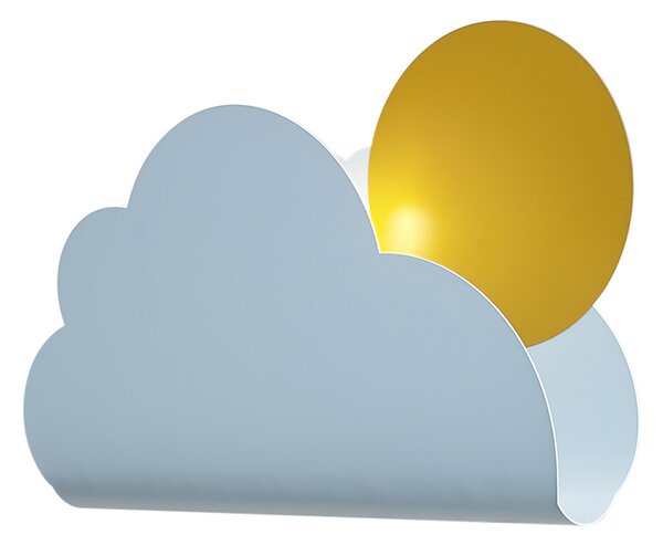 Detská nástenná lampa Modrý oblak so slnkom - Cloudy