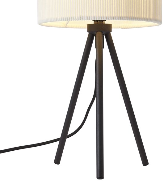 Moderná stolná lampa s trojnožkou biela so zamatovým tienidlom - Luz
