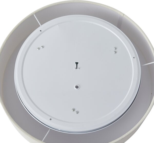 Moderné stropné svietidlo biele so zamatovým tienidlom 46cm 3-Lights - Luz
