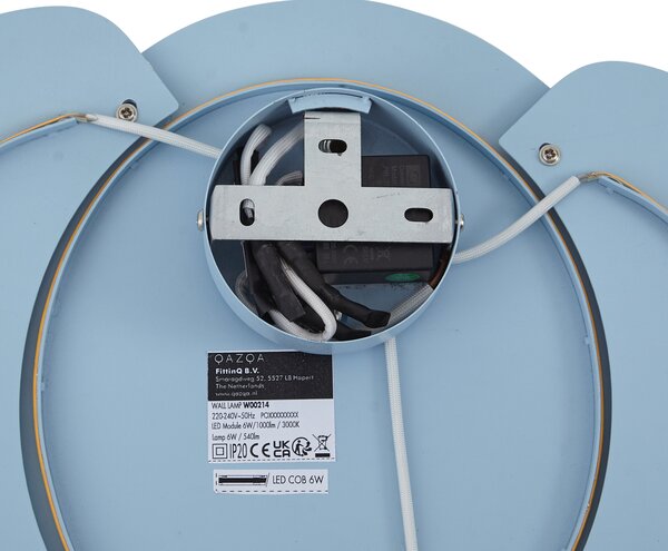 Detská nástenná lampa modrá vrátane LED s 3-stupňovým stmievaním - Ellie the Elephant