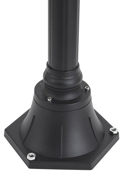 Klasická vonkajšia stojaca lampa čierna s opálovým sklom 210 cm IP44 - Champs