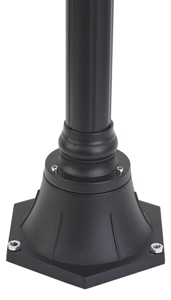 Klasická vonkajšia stojaca lampa čierna s opálovým sklom 140 cm IP44 - Champs
