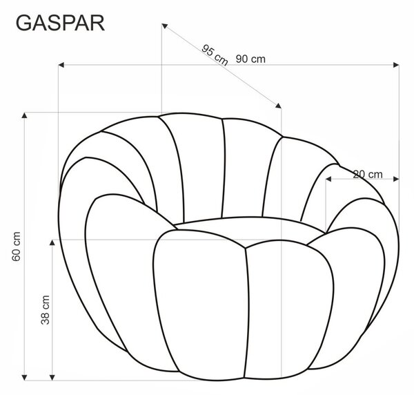 Halmar Odpočinkové kreslo GASPAR krémové