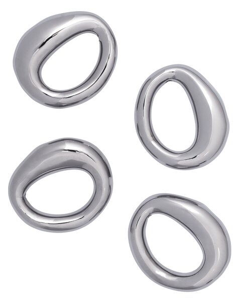 Krúžky na obrúsky Orrith Silver – set 4 ks