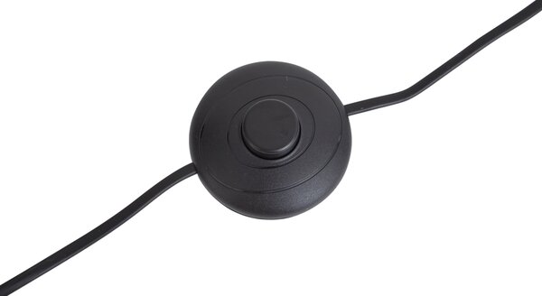 Priemyselná stojaca lampa čierna s drevom 2-svetlá - Jakub