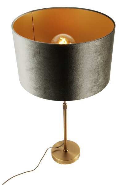 Stolná lampa bronzová so zamatovým tienidlom zelená 35cm - Parte