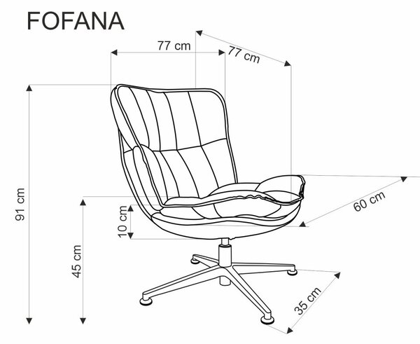 Halmar Kreslo FOFANA krémové