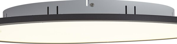Inteligentný LED panel čierny 60 cm vrátane LED stmievania na teplé svetlo s diaľkovým ovládaním - Knob