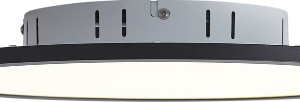 Inteligentný LED panel čierny 40 cm vrátane LED stmievania na teplú farbu s diaľkovým ovládaním - Knob
